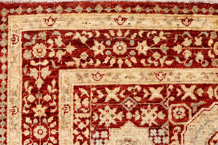 Dark Red Mamluk 4'  1" x 6'  4" - No. QA50580