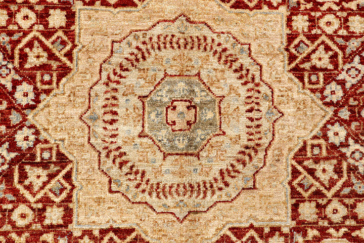 Dark Red Mamluk 4'  1" x 6'  4" - No. QA50580
