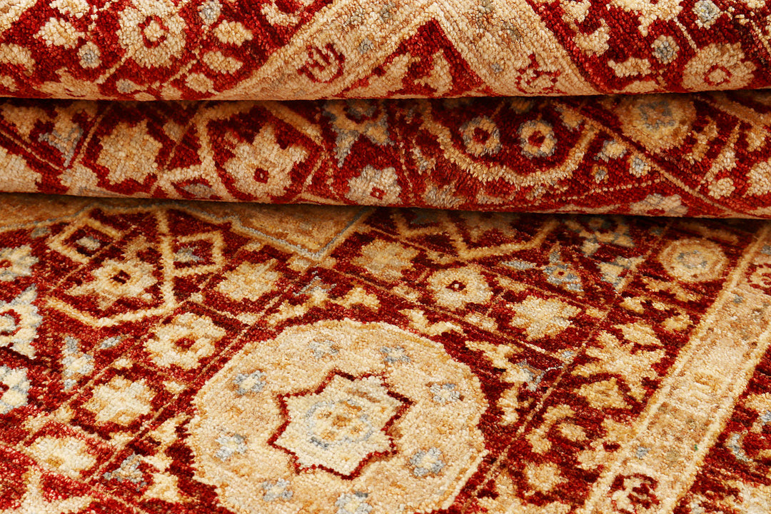 Dark Red Mamluk 4'  1" x 6'  4" - No. QA50580