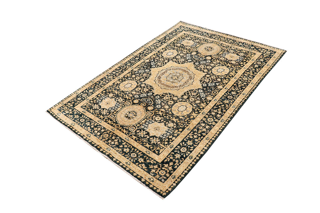 Multi Colored Mamluk 4'  1" x 5'  11" - No. QA89212