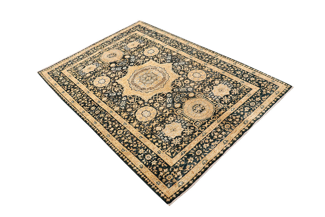Multi Colored Mamluk 4'  1" x 5'  11" - No. QA89212