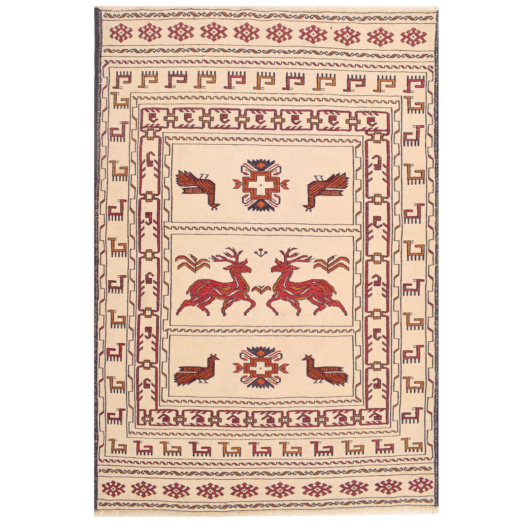 Soumak Kilim 4' 2 x 6' 1 (ft) - No. AL73685 - ALRUG Rug Store