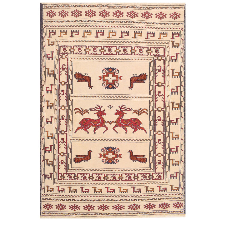 Soumak Kilim 4' 2 x 6' 1 (ft) - No. AL73685 - ALRUG Rug Store