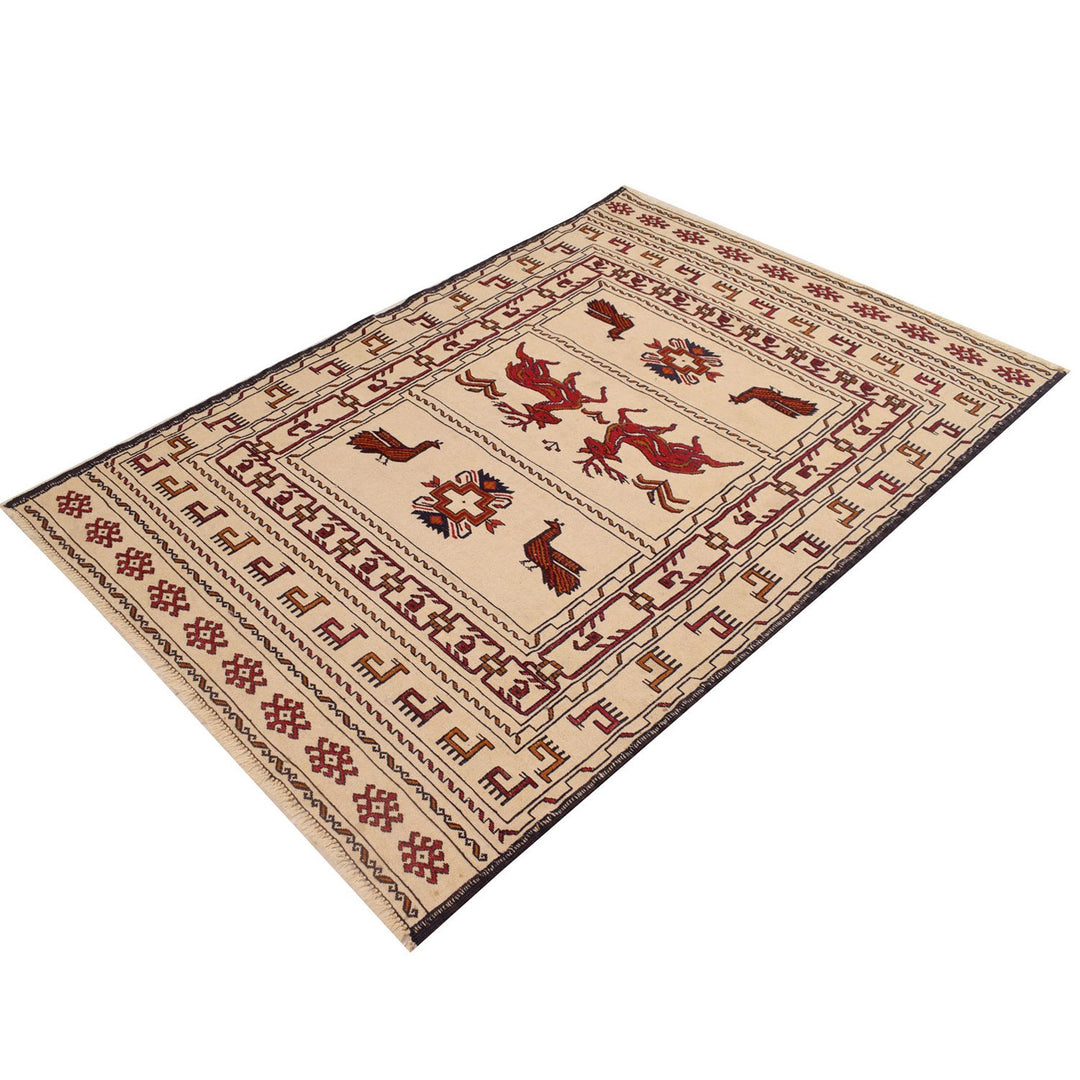 Soumak Kilim 4' 2 x 6' 1 (ft) - No. AL73685 - ALRUG Rug Store