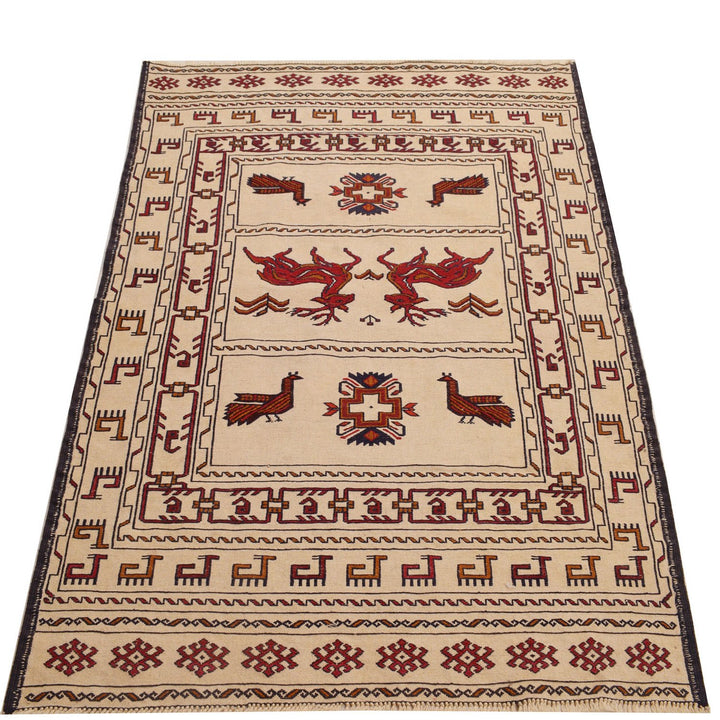 Soumak Kilim 4' 2 x 6' 1 (ft) - No. AL73685 - ALRUG Rug Store
