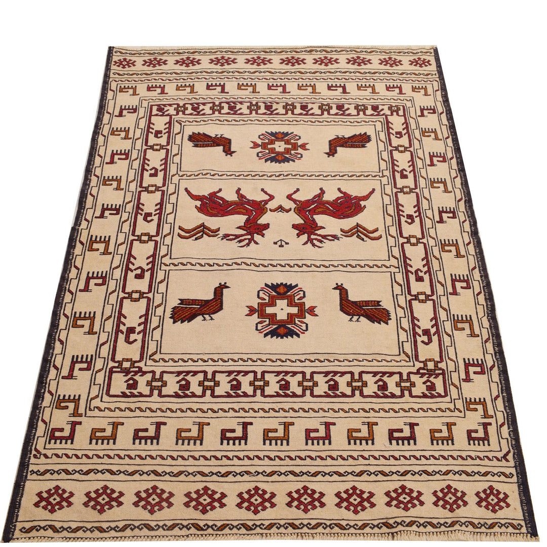 Soumak Kilim 4' 2 x 6' 1 (ft) - No. AL73685 - ALRUG Rug Store