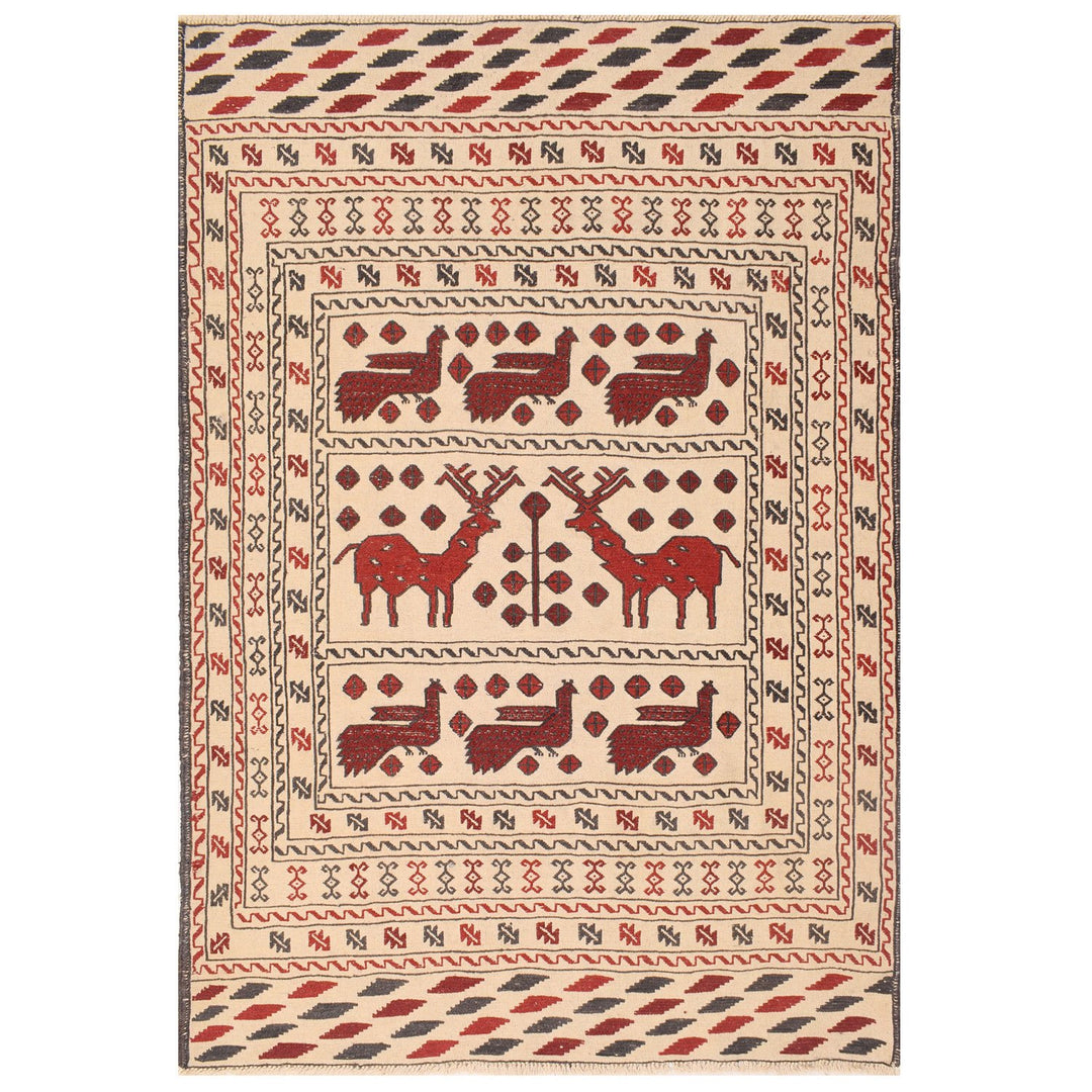 Soumak Kilim 4' 1 x 5' 8 (ft) - No. AL13654 - ALRUG Rug Store
