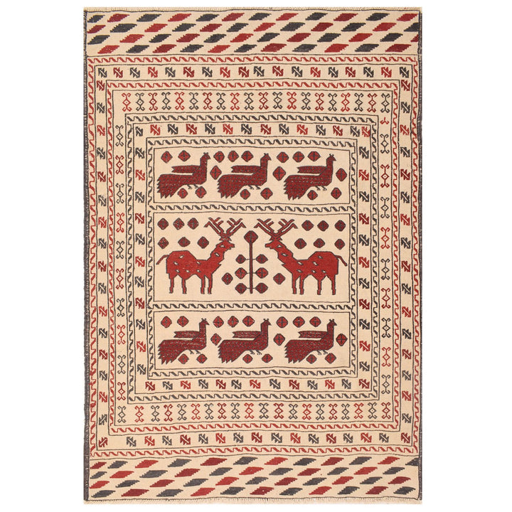Soumak Kilim 4' 1 x 5' 8 (ft) - No. AL13654 - ALRUG Rug Store