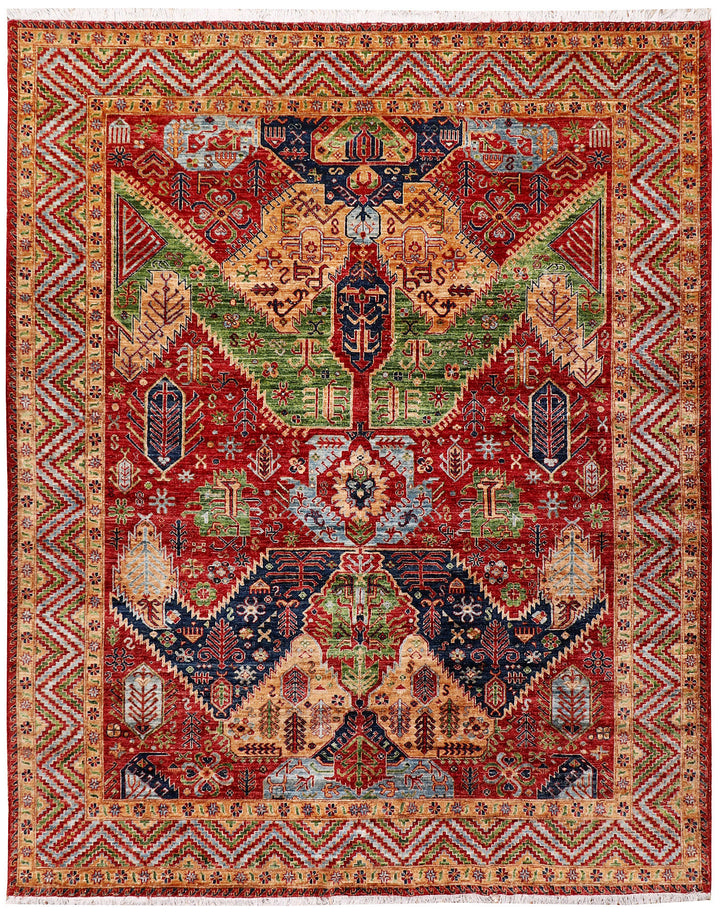 Multi Colored Ziegler 7'  10" x 9'  9" - No. QA76082