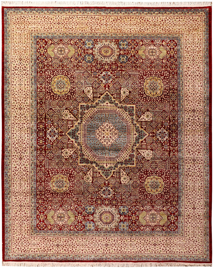Dark Red Mamluk 8'  x" 9'  9" - No. QA91048