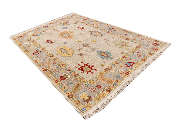 Bisque Oushak 6'  1" x 8'  10" - No. QA30963