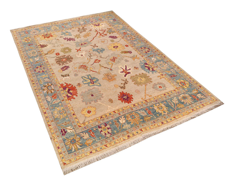 Tan Oushak 12'  4" x 14'  6" - No. QA16226