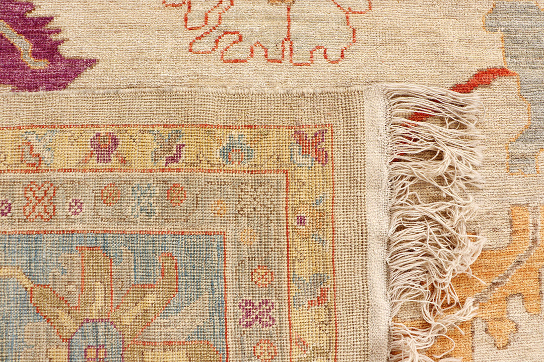 Tan Oushak 12'  4" x 14'  6" - No. QA16226