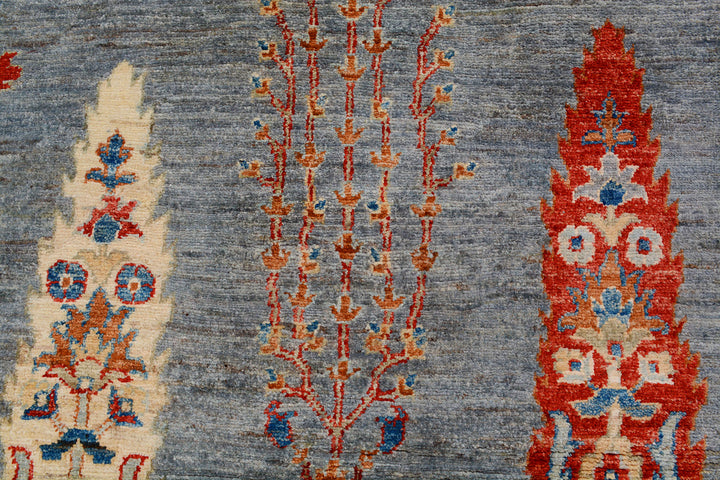 Grey Herati 4'  11" x 6'  7" - No. QA19369