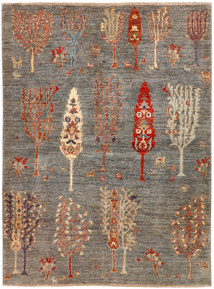 Grey Herati 4'  11" x 6'  7" - No. QA19369