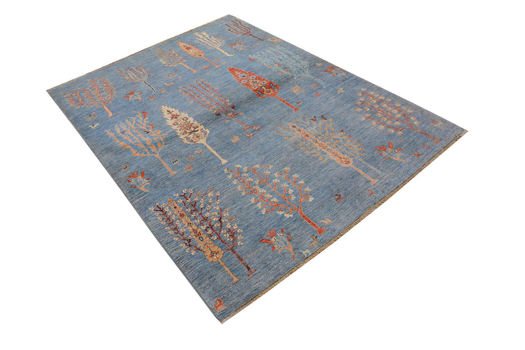 Light Slate Grey Herati 4'  8" x 6'  5" - No. QA23201