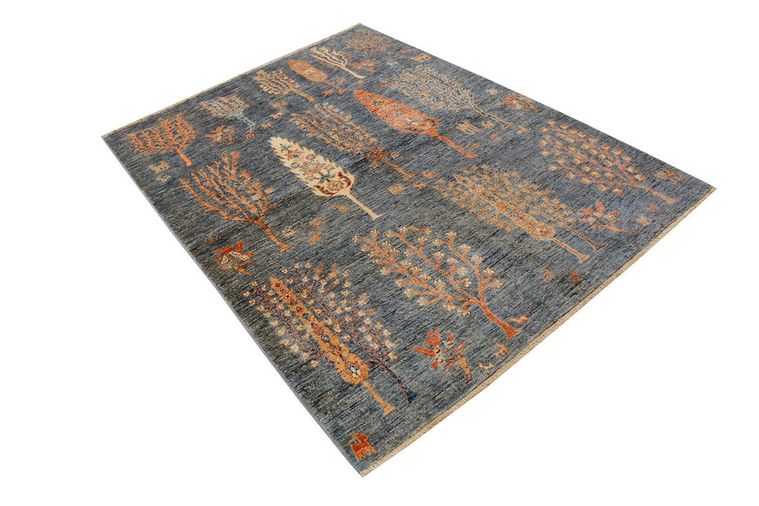 Dim Grey Herati 4'  11" x 6'  8" - No. QA99504