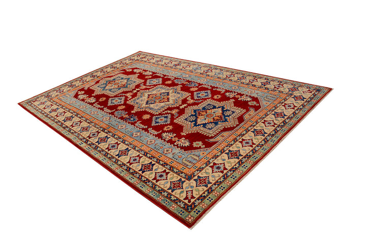 Firebrick Kazak 6'  7" x 9'  9" - No. QA57025