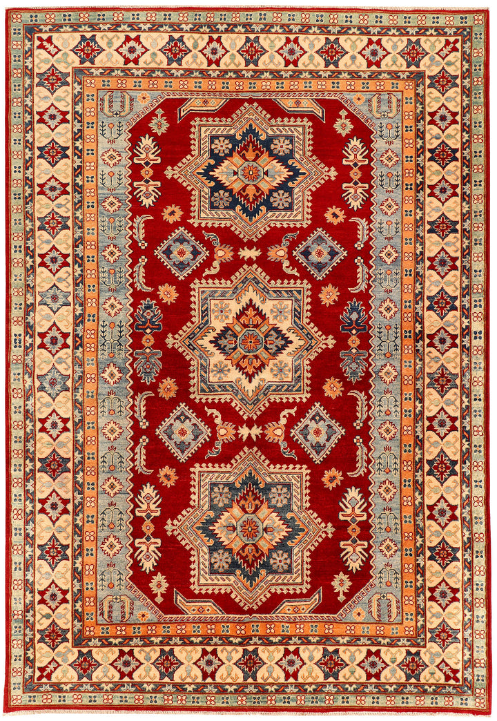 Firebrick Kazak 6' 7 x 9' 9 - No. 73694