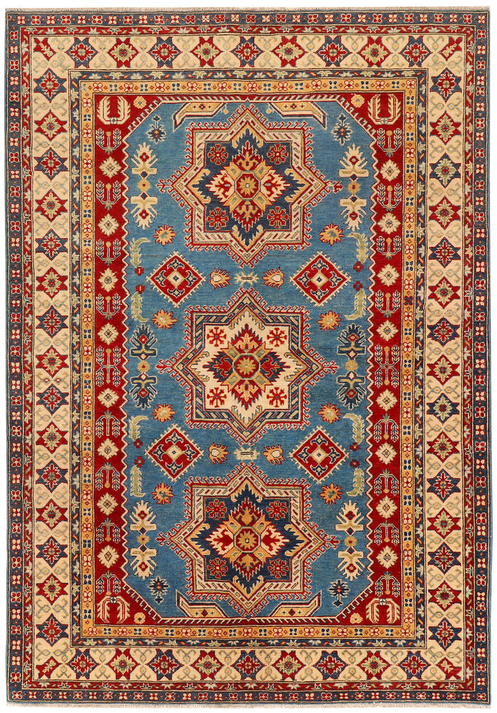 Steel Blue Kazak 6'  7" x 9'  7" - No. QA55509