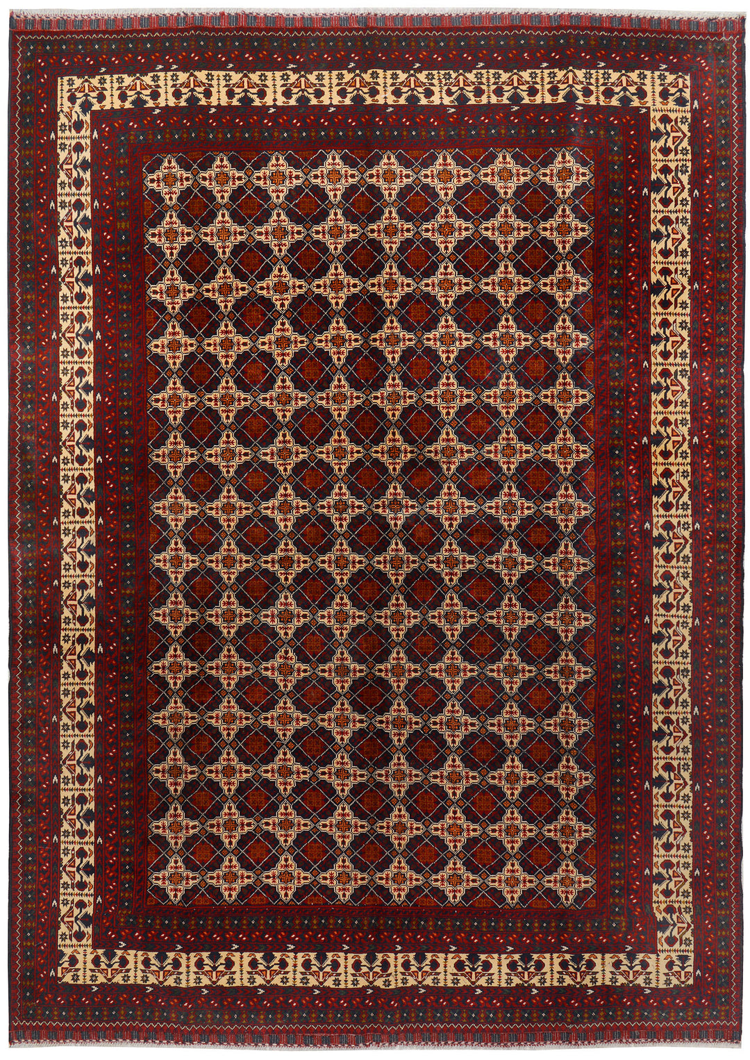 Afghan Khal Mohammadi Rug 8' x 11' 3 Hand-Knotted