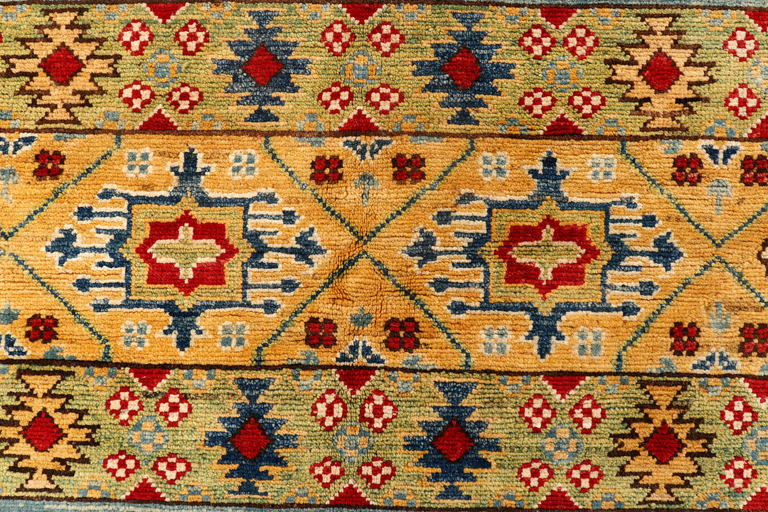 Multi Colored Kazak 6'  8" x 9'  8" - No. QA77396