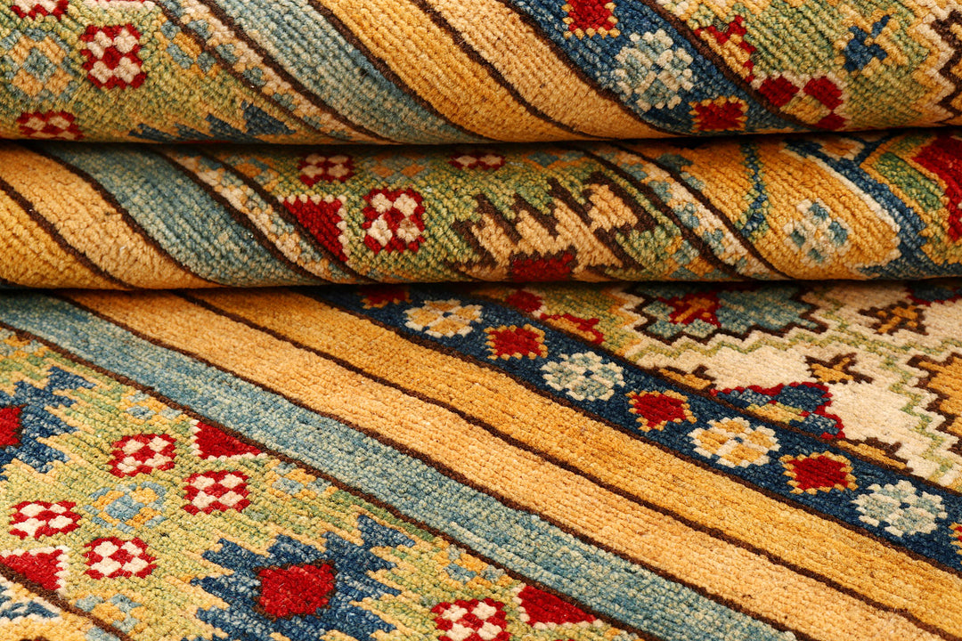 Multi Colored Kazak 6'  8" x 9'  8" - No. QA77396