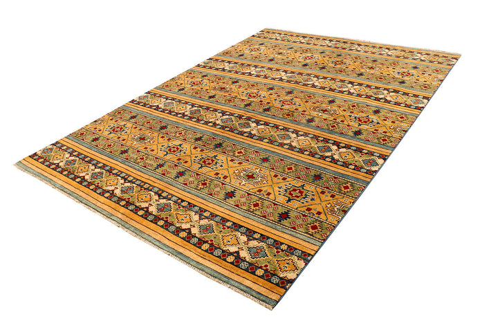 Multi Colored Kazak 6'  8" x 9'  8" - No. QA77396