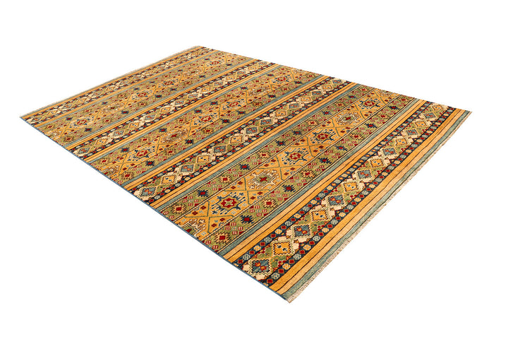 Multi Colored Kazak 6'  8" x 9'  8" - No. QA77396