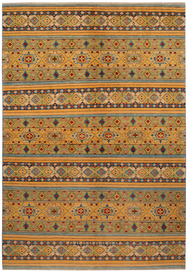 Multi Colored Kazak 6'  8" x 9'  8" - No. QA77396