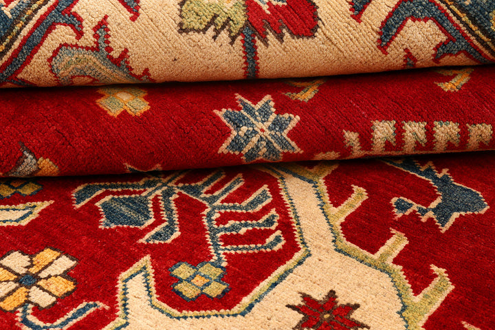 Firebrick Kazak 6'  4" x 9'  5" - No. QA21207