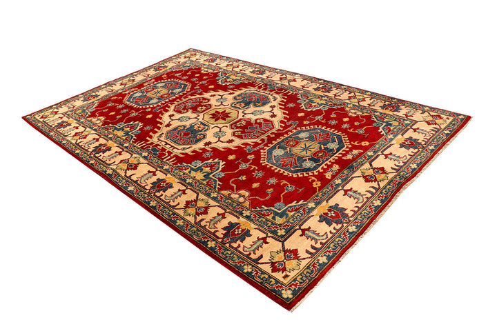 Firebrick Kazak 6'  4" x 9'  5" - No. QA21207