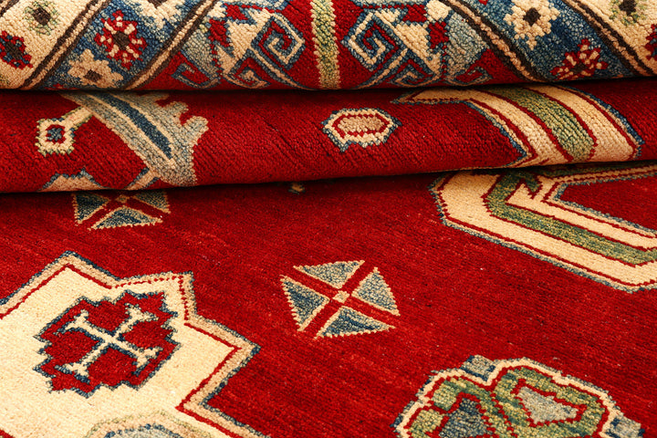 Firebrick Kazak 6'  4" x 9'  8" - No. QA65509