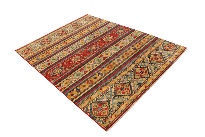 Multi Colored Kazak 5'  1" x 6'  7" - No. QA12935