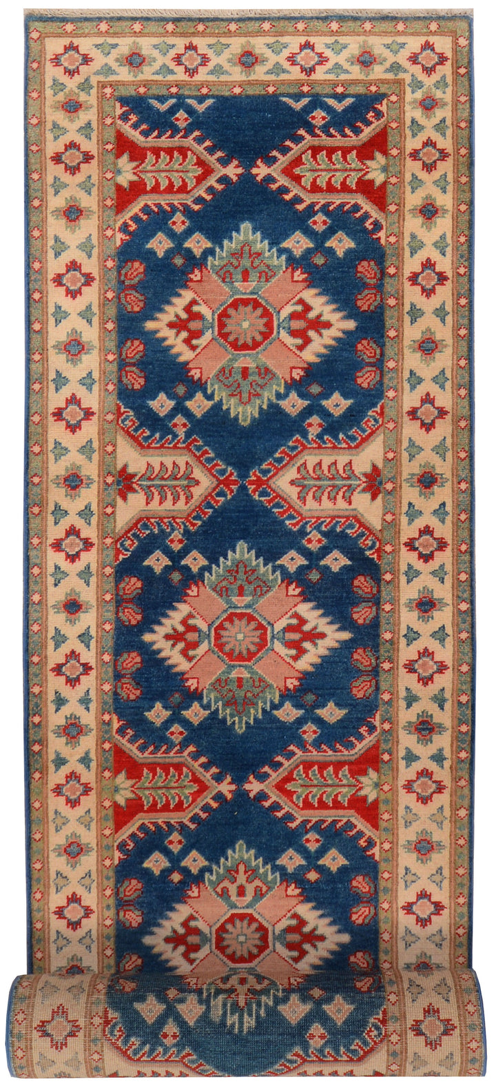 Midnight Blue Kazak 2' 7 x 12' 10 - No. 73723
