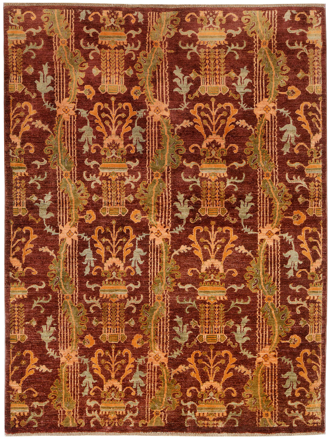 Afghan Ikat Rug 4' 10 x 6' 7 Hand-Knotted