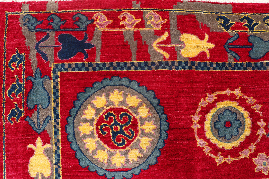 Multi Colored Suzani 8'  1" x 10' " - No. QA36711