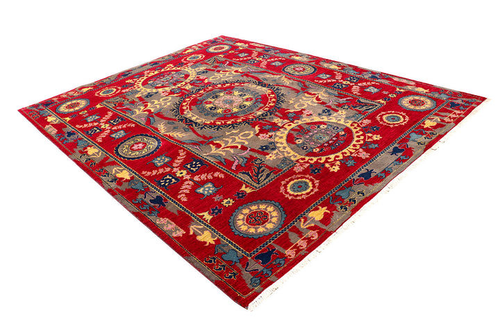 Multi Colored Suzani 8'  1" x 10' " - No. QA36711