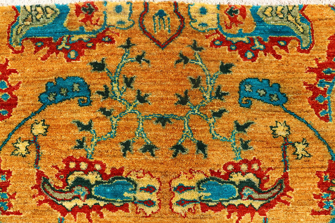 Orange Ikat 6'  1" x 9'  1" - No. QA46066