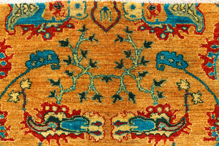 Orange Ikat 6'  1" x 9'  1" - No. QA46066