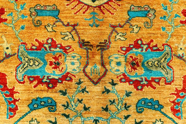 Orange Ikat 6'  1" x 9'  1" - No. QA46066