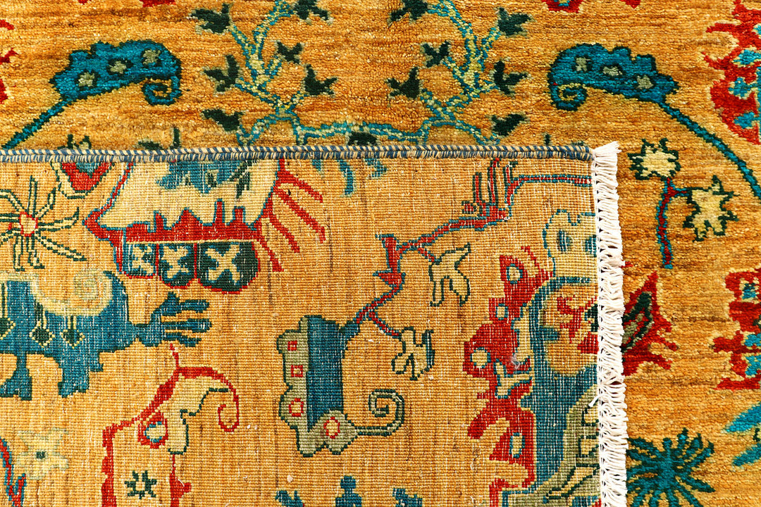 Orange Ikat 6'  1" x 9'  1" - No. QA46066