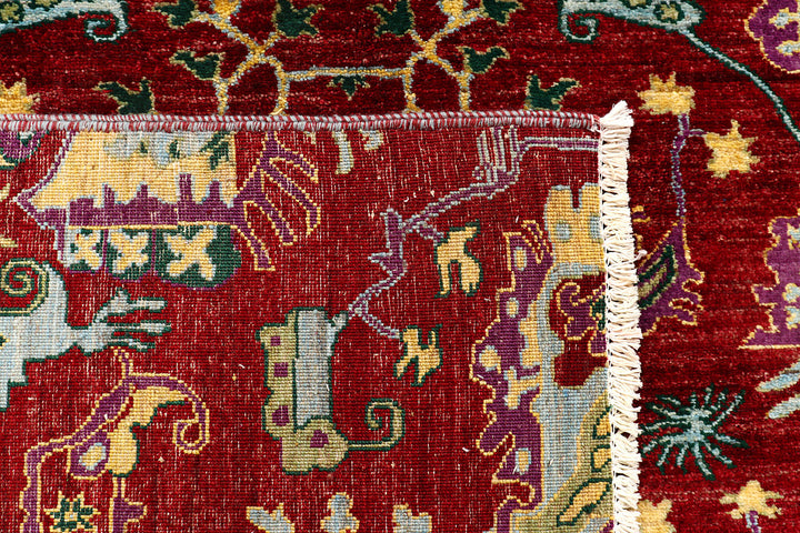 Dark Red Ikat 6'  x" 9'  1" - No. QA86140