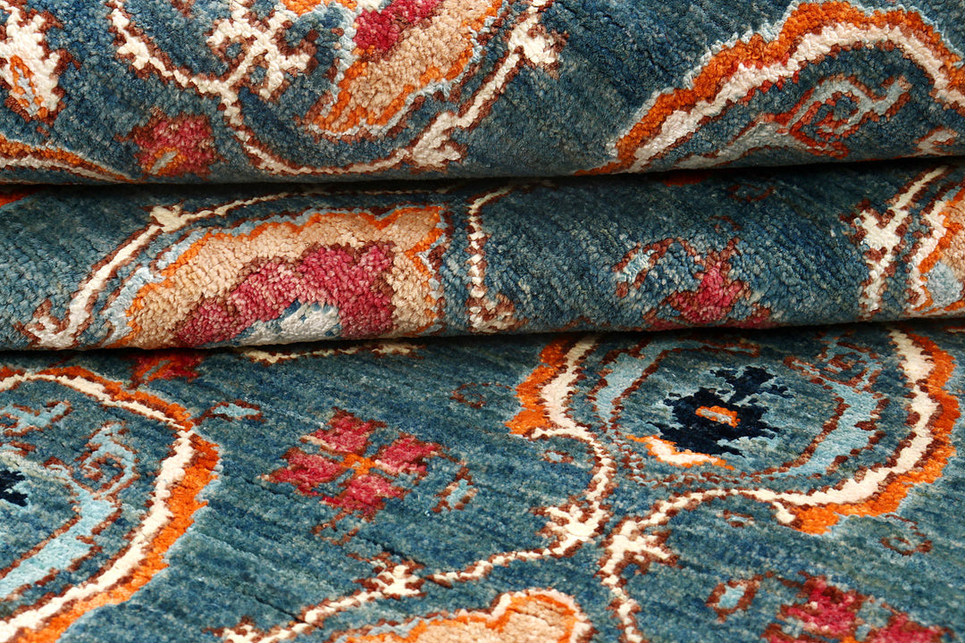 Cadet Blue Kazak 4' 9 x 7' 1 - No. 73734