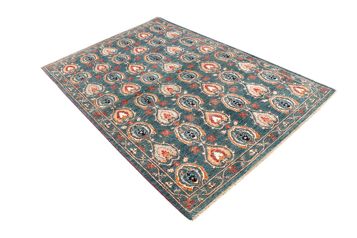 Cadet Blue Kazak 4' 9 x 7' 1 - No. 73734