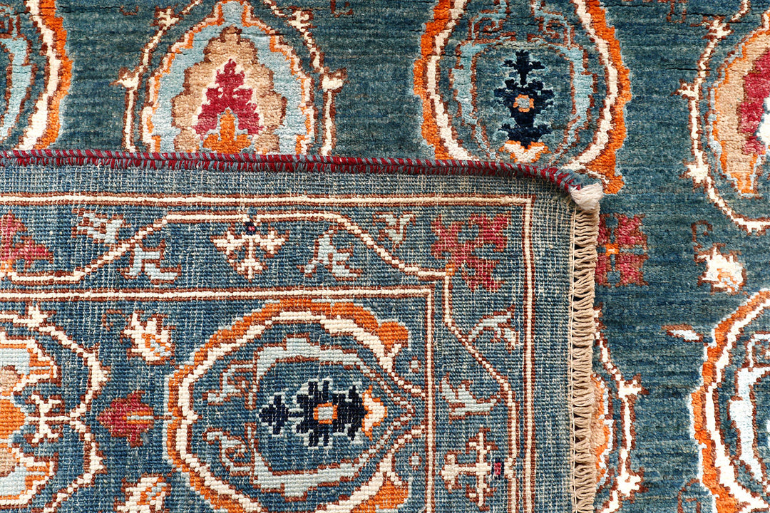 Cadet Blue Kazak 4'  9" x 7'  1" - No. QA93615