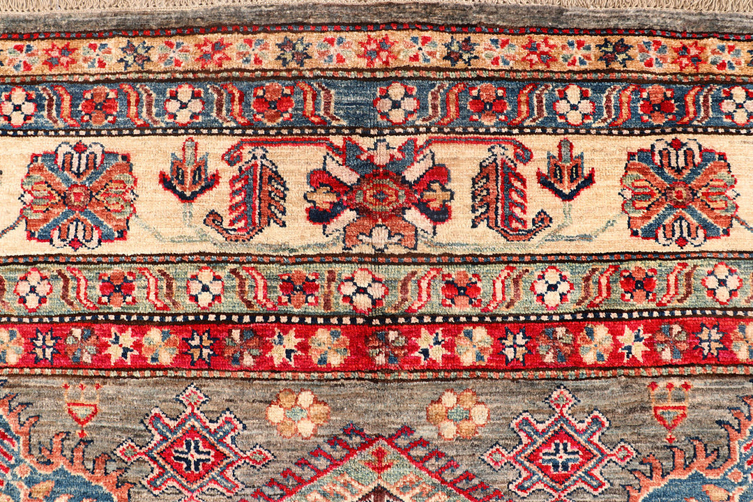 Dark Grey Kazak 7'  10" x 10'  6" - No. QA80427