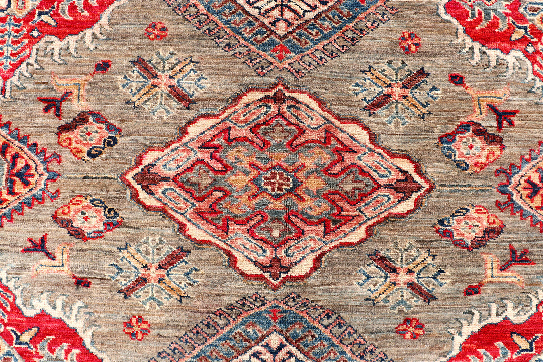 Dark Grey Kazak 7'  10" x 10'  6" - No. QA80427