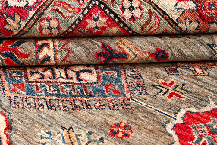 Dark Grey Kazak 7'  10" x 10'  6" - No. QA80427