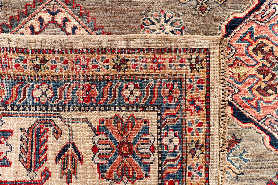 Dark Grey Kazak 7'  10" x 10'  6" - No. QA80427